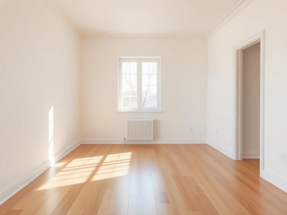Clean, empty room ready for work
